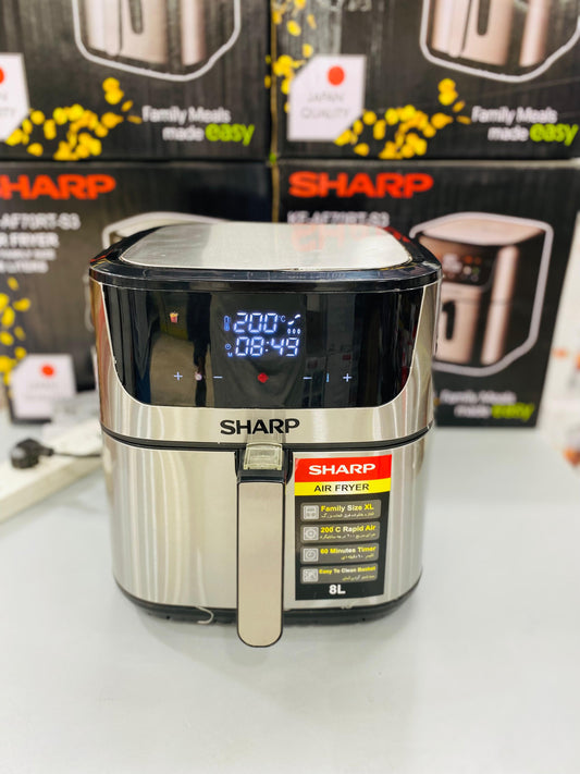 Sharp Air Fryer 8L Family Size XL - Digital Touch Control with Rapid Air Technology.
