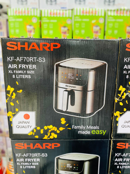 Sharp Air Fryer 8L Family Size XL - Digital Touch Control with Rapid Air Technology.