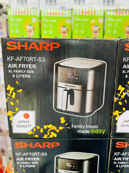 Sharp Air Fryer 8L Family Size XL - Digital Touch Control with Rapid Air Technology.