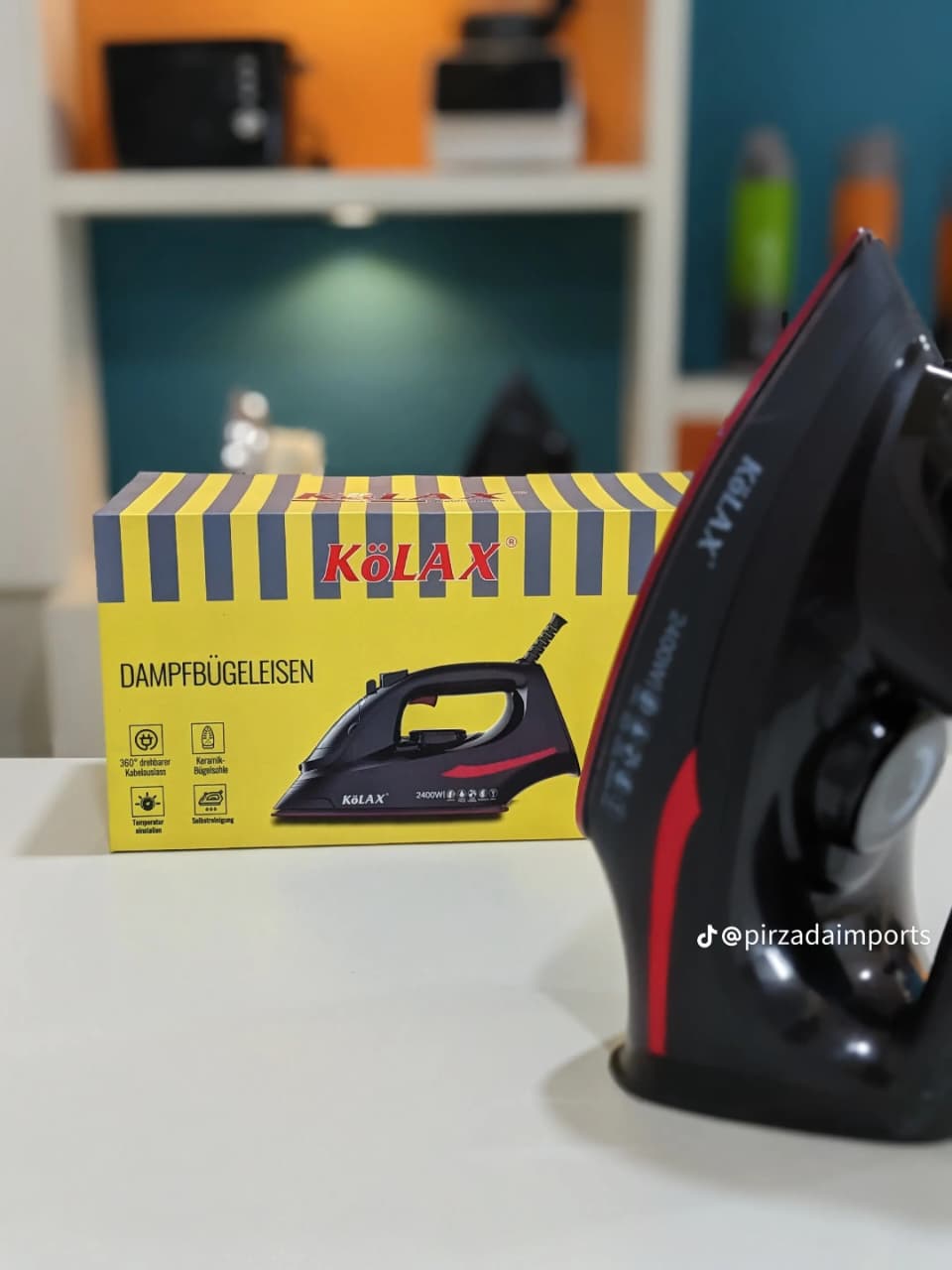 Kolax Germany Steam Iron – 2400W High-Power Ceramic Soleplate